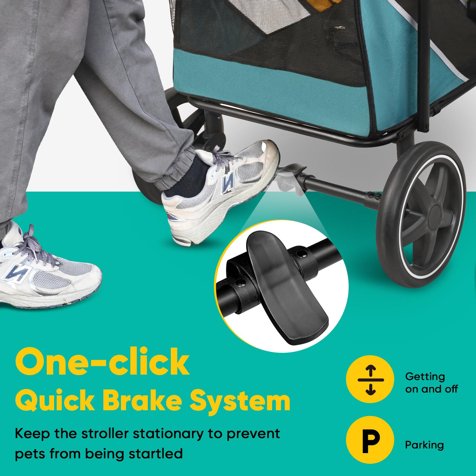 Petbobi dog stroller ventilated cabin provides good airflow.
