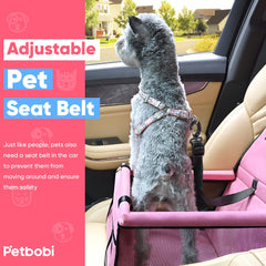 Petbobi booster seat folded for easy storage under seat