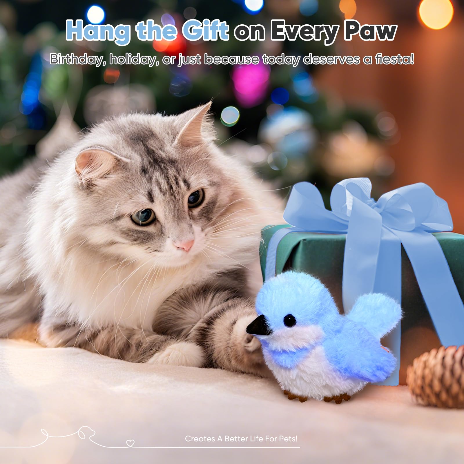 Petbobi includes catnip pouch for enhanced play appeal.