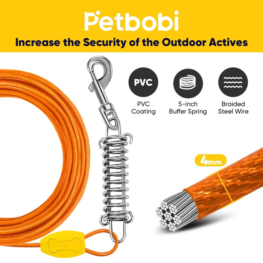 Petbobi ground stake 16 inch easy screw-in setup
