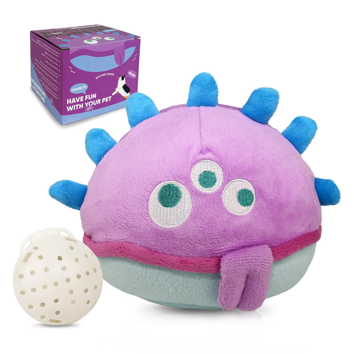Petbobi interactive plush bouncing dog toy shows lifelike bark for engaging playtime
