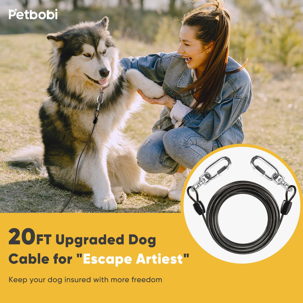 Petbobi outdoor tie-out suitable for yard, camping, and beach
