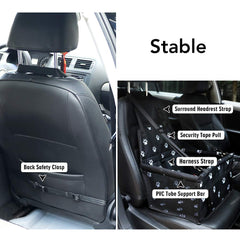 Back strap feature on Petbobi booster seat stabilizing the ride.