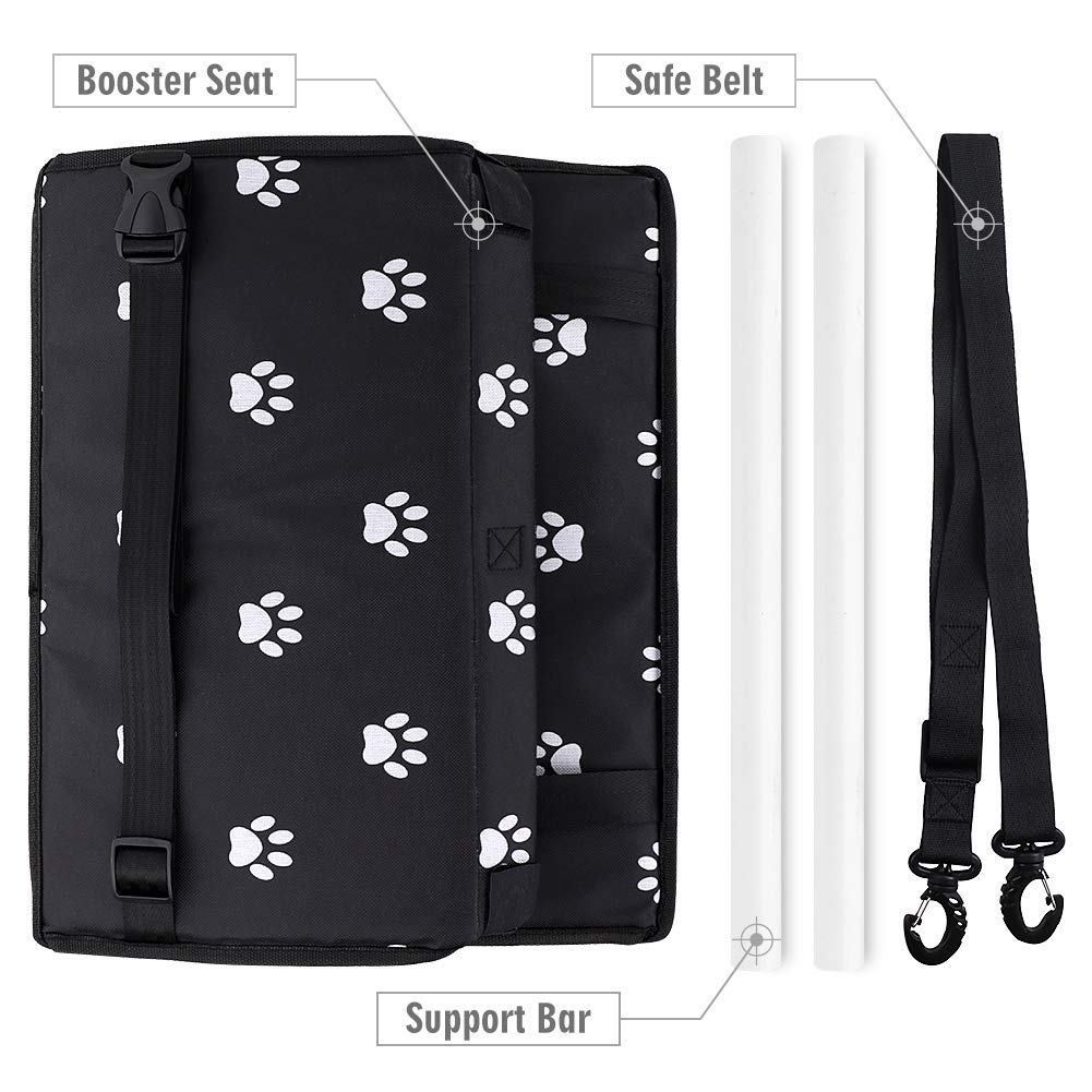Compact fold of Petbobi booster seat for easy storage under a seat.