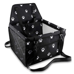 Petbobi booster seat front view with reinforced structure and clip-on leash.
