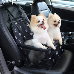 Side view of Petbobi booster seat showing PVC tube supports for stability.