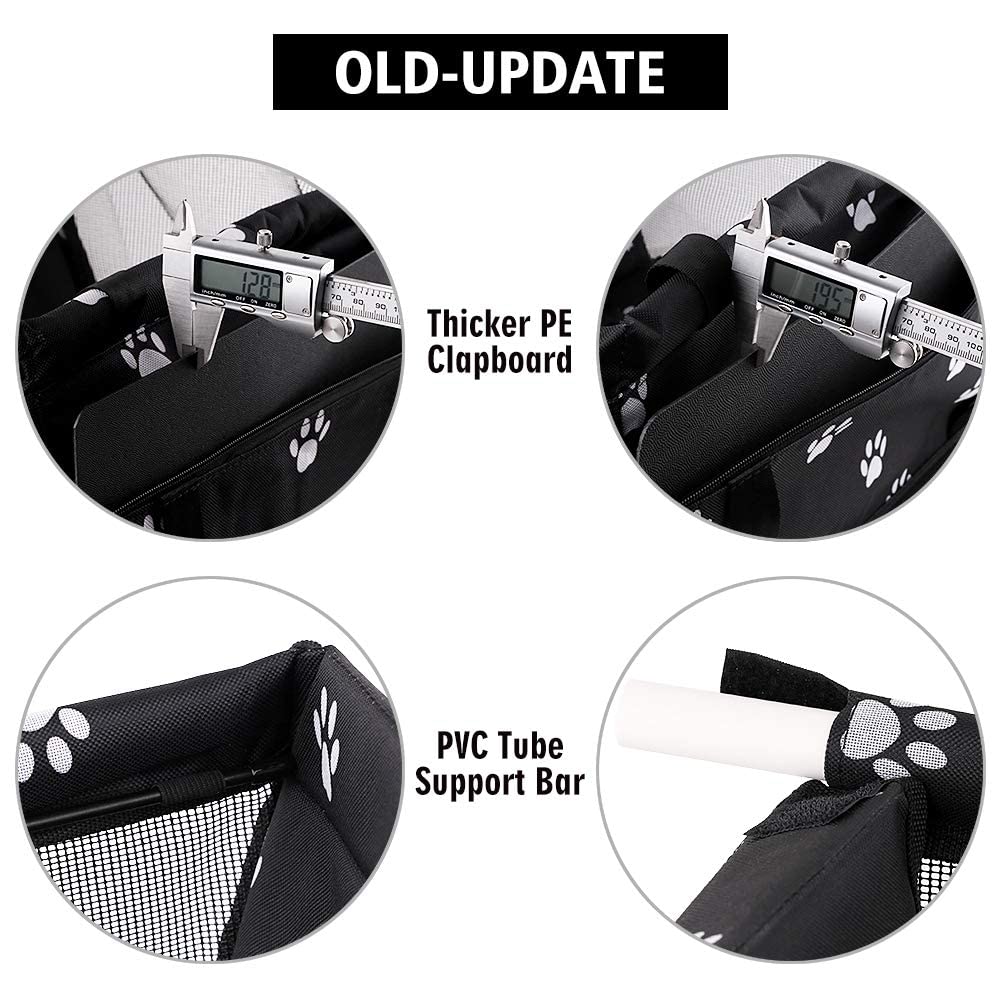 Under-seat storage-friendly design of Petbobi booster seat for compact cars.