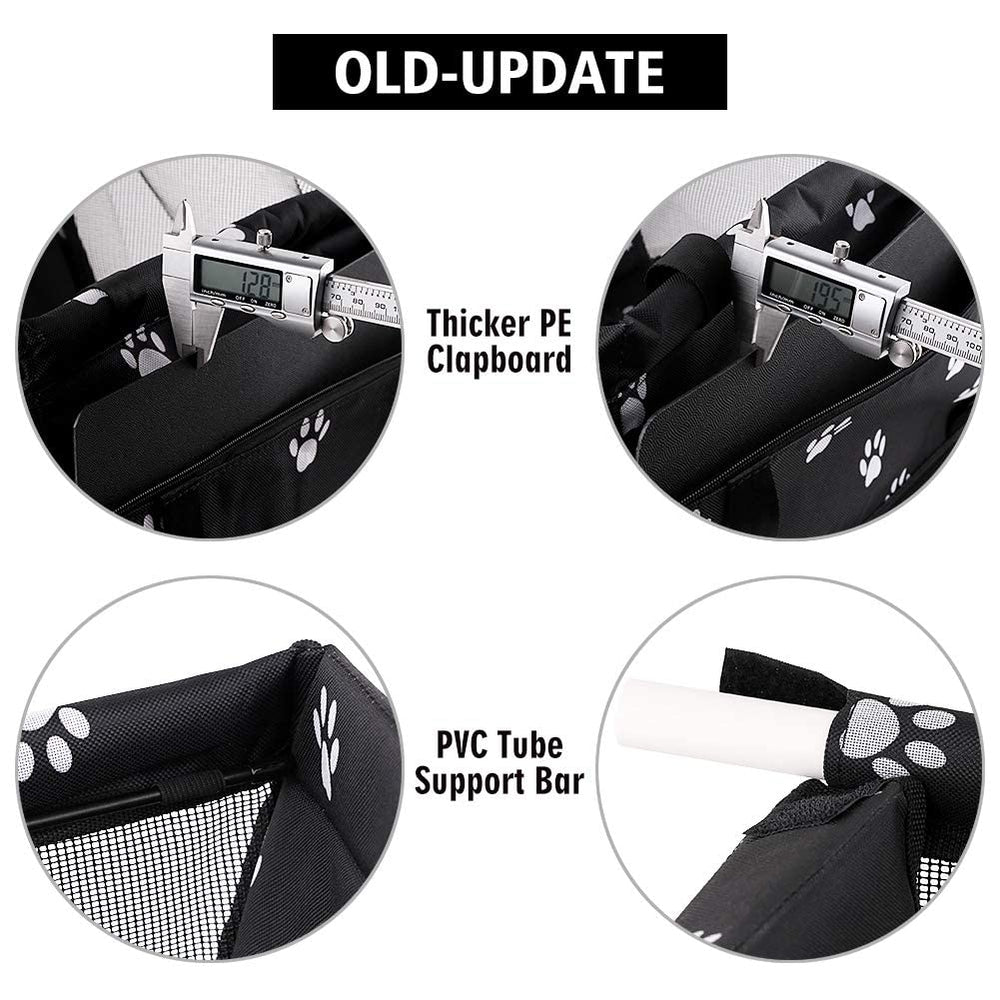 Under-seat storage-friendly design of Petbobi booster seat for compact cars.