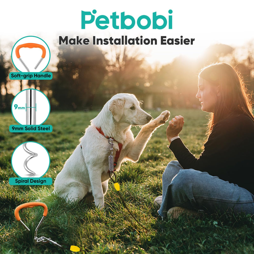 Petbobi no-tangle design with rotating clips prevents entanglement.