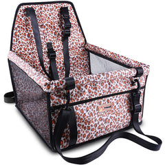 Petbobi small dog car seat front view showing sturdy frame for secure road trips