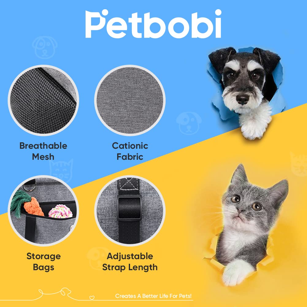 Petbobi small-dog compatible booster seat up to 15 lbs for Yorkies and Chihuahuas