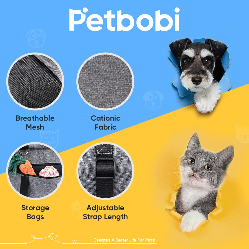 Petbobi small-dog compatible booster seat up to 15 lbs for Yorkies and Chihuahuas