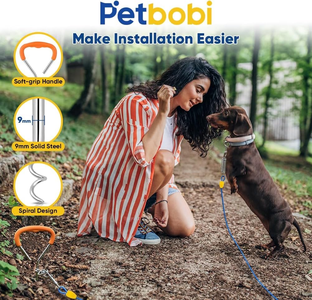 Petbobi 5-inch spring cushions pulls to reduce abrupt tugs.