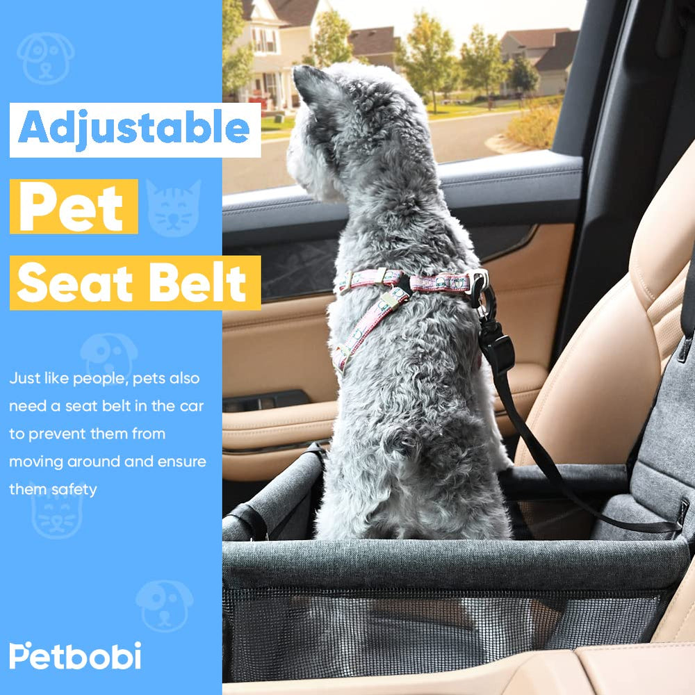 Petbobi booster seat anchors with two safety belt loops for stable positioning