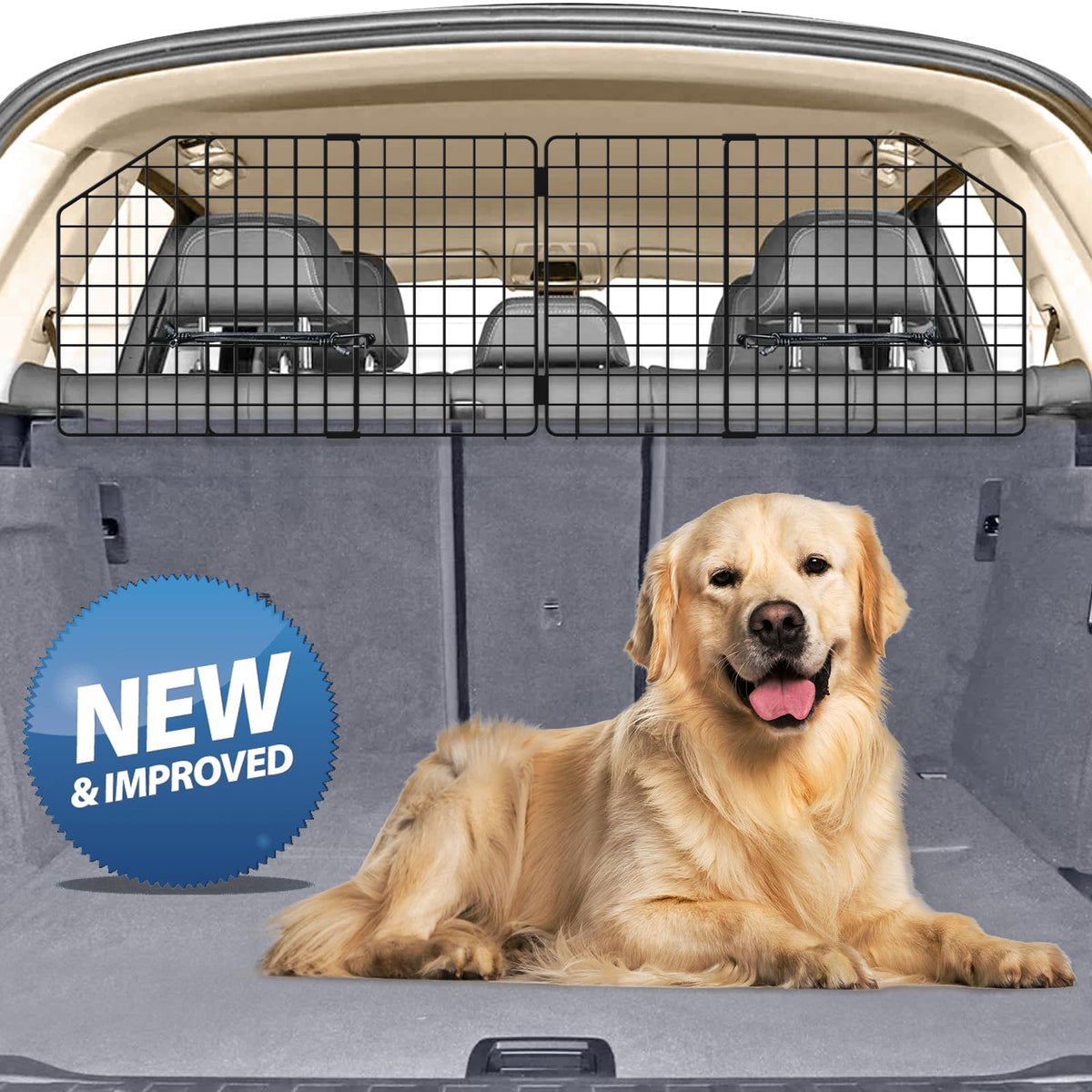 Petboda dog car barrier installed on SUV back seat for safe travel.