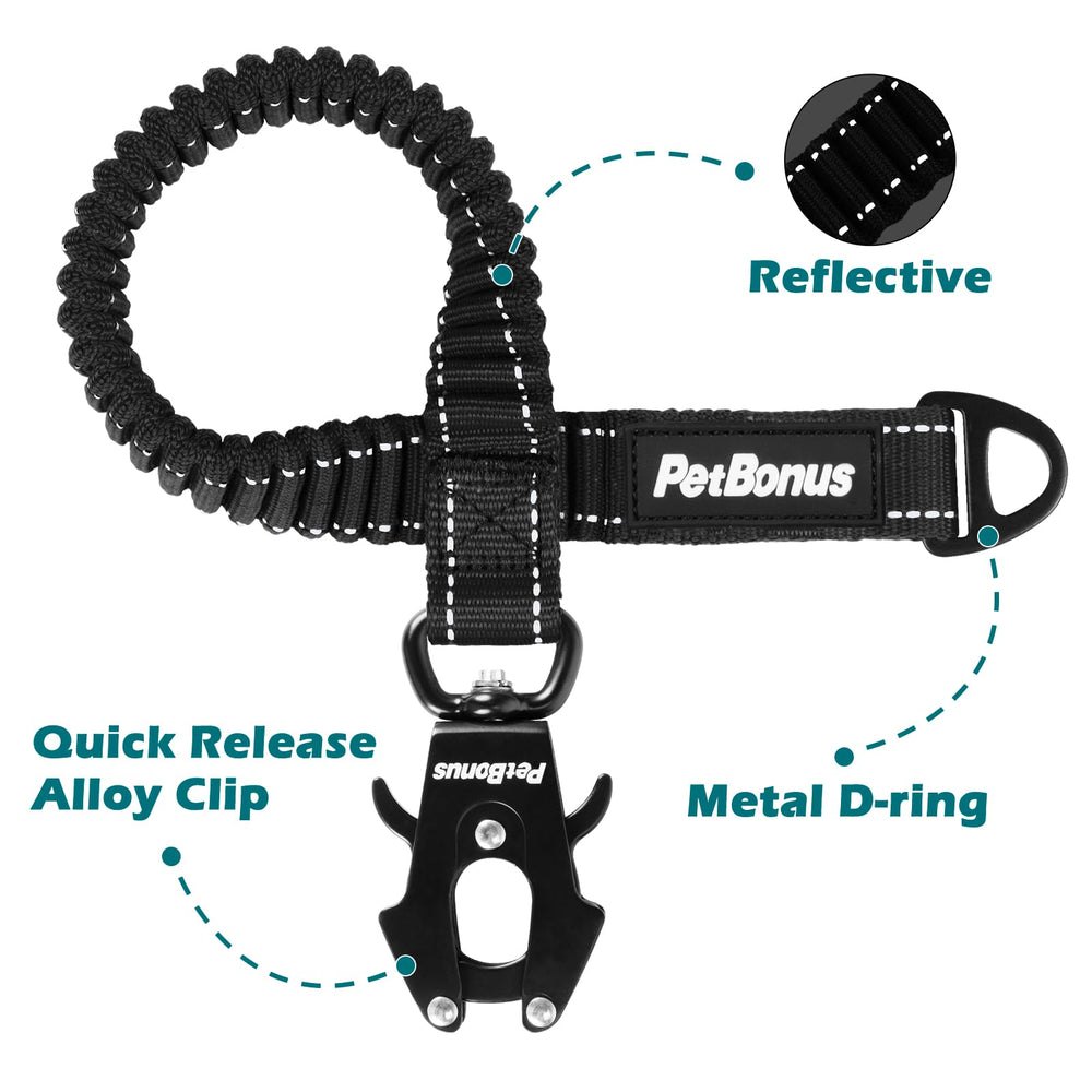 PetBonus Bungee Leash Extension compatible with standard, hands-free and retractable leashes