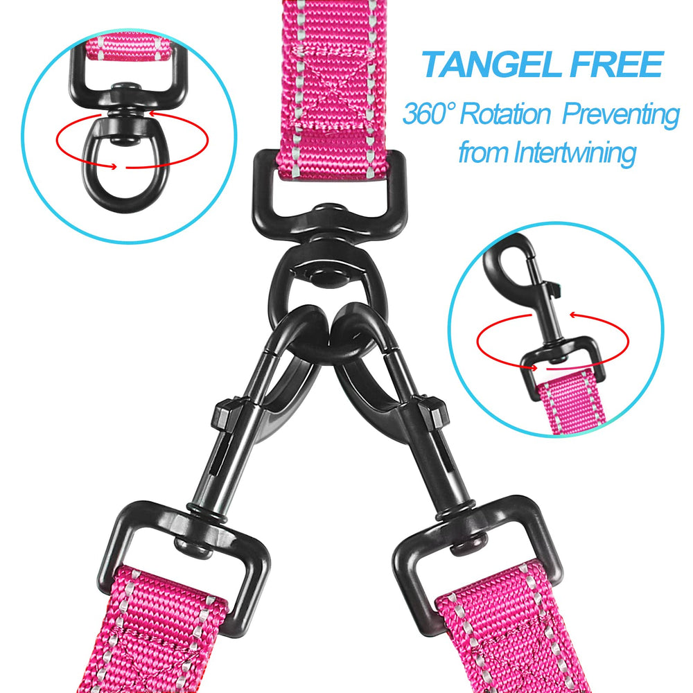PetBonus leash showing four padded handles for two-dog comfort.