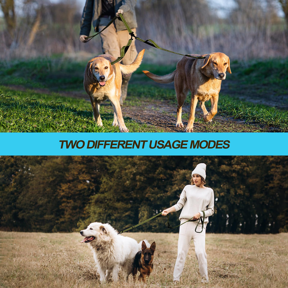 PetBonus leash length is adjustable from 29 to 38 inches for two dogs.