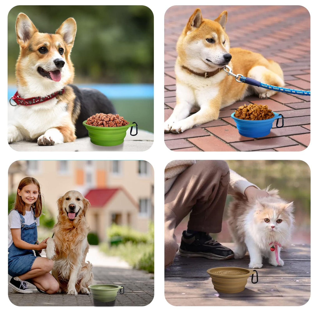 PetBonus lightweight travel bowls ideal for camping and hikes.