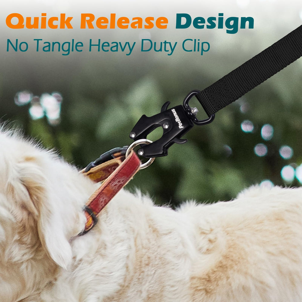 PetBonus leash with two padded handles for comfortable grip on walks.