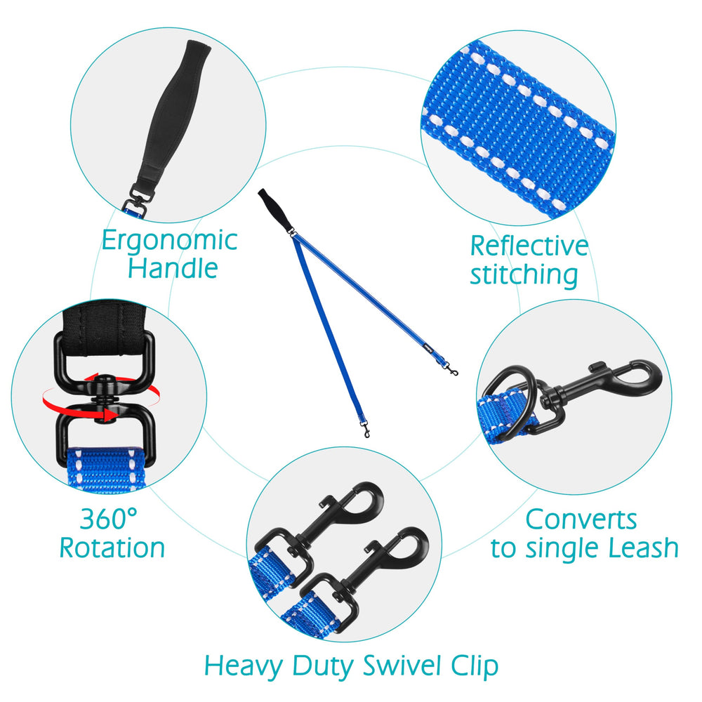PetBonus leash demonstrates 360-degree swivel to prevent tangles during movement.