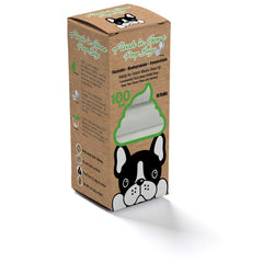 PetBro Flush 'n Gone poop bag packaging highlights eco-friendly, biodegradable construction for everyday cleanup.