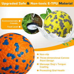 Petcare indestructible dog ball 3in outdoor play scene
