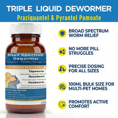 Petcci dewormer added to wet food for easy ingestion.