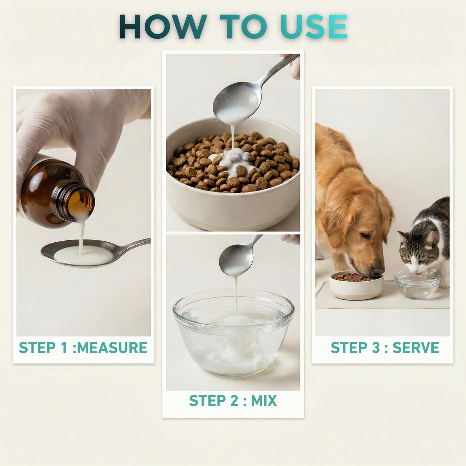 Petcci gentle-taste liquid to ease administration for sensitive pets.