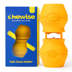 PetClan Chewise Bully Stick Holder shows metal teeth design for safer chewing.