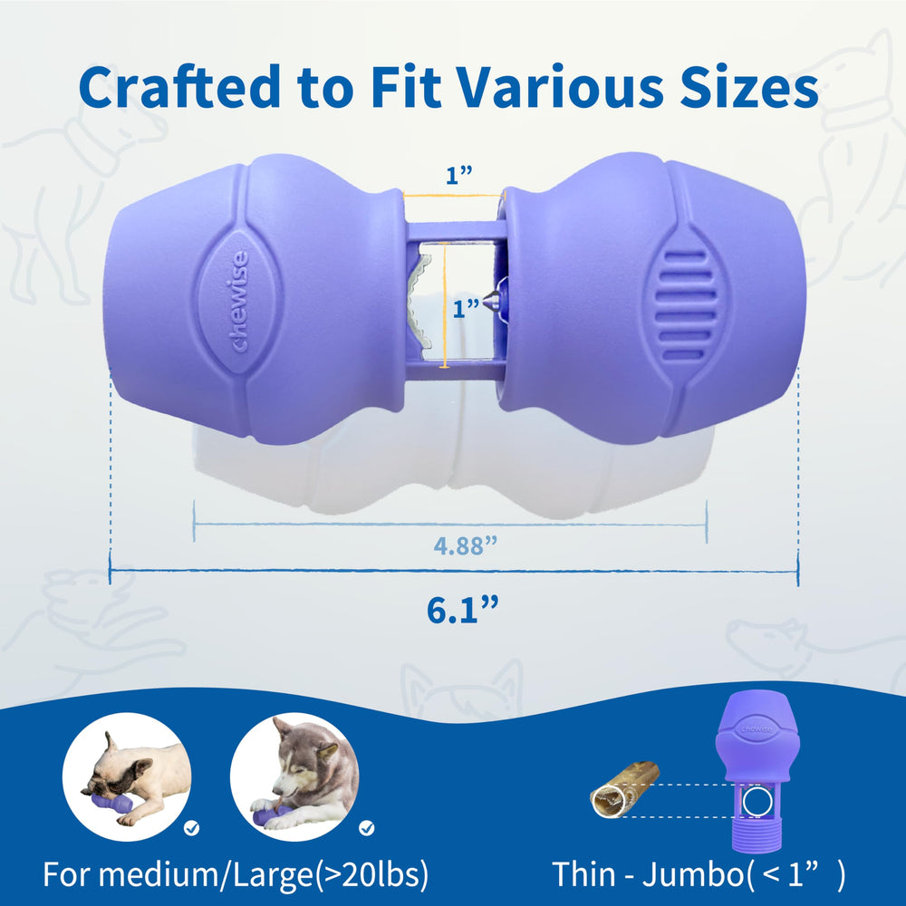 PetClan Chewise screw-mechanism highlights auto-centering for easy setup.