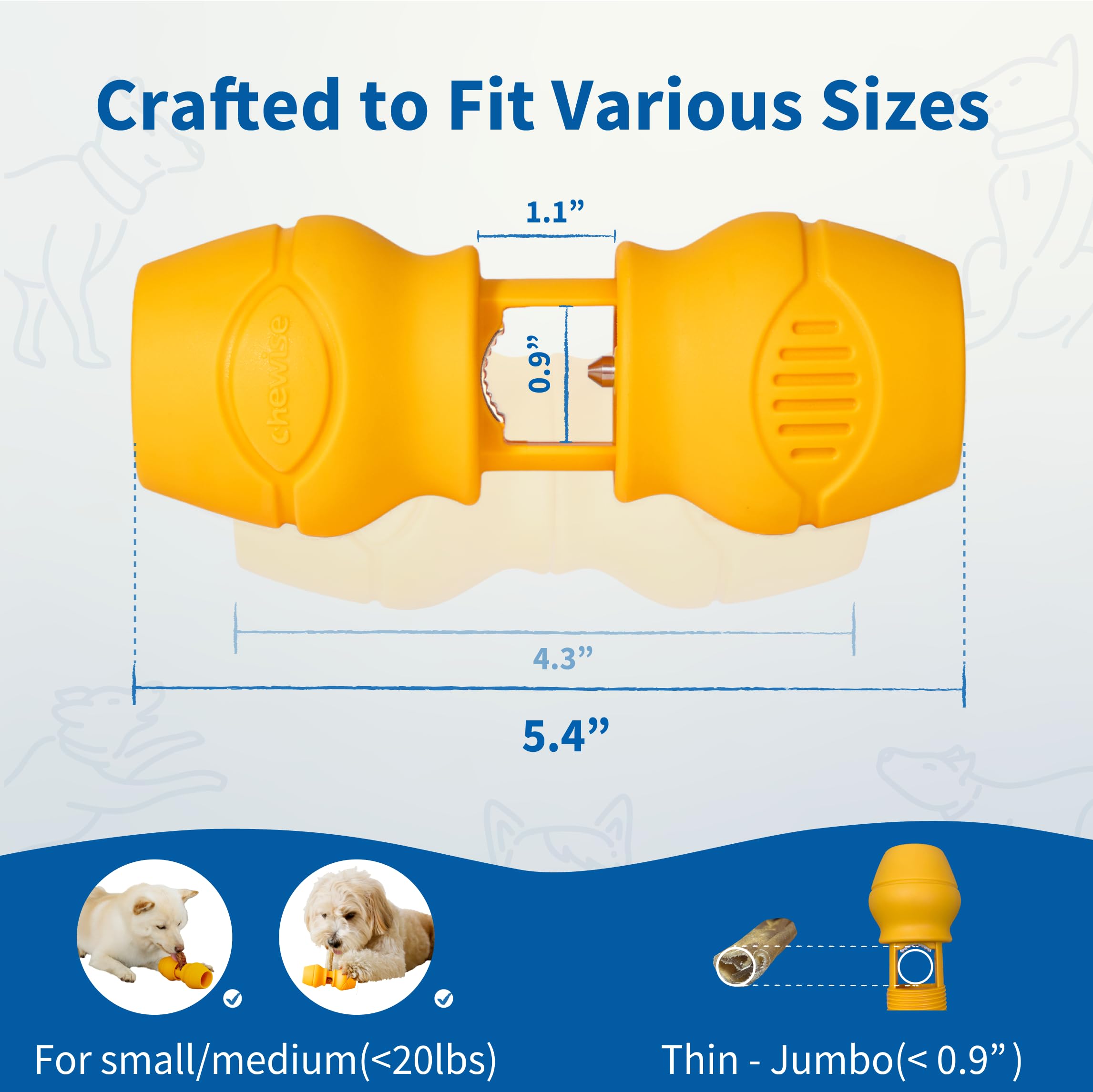 Durable nylon body of PetClan Chewise supports long-lasting safety during ongoing chews