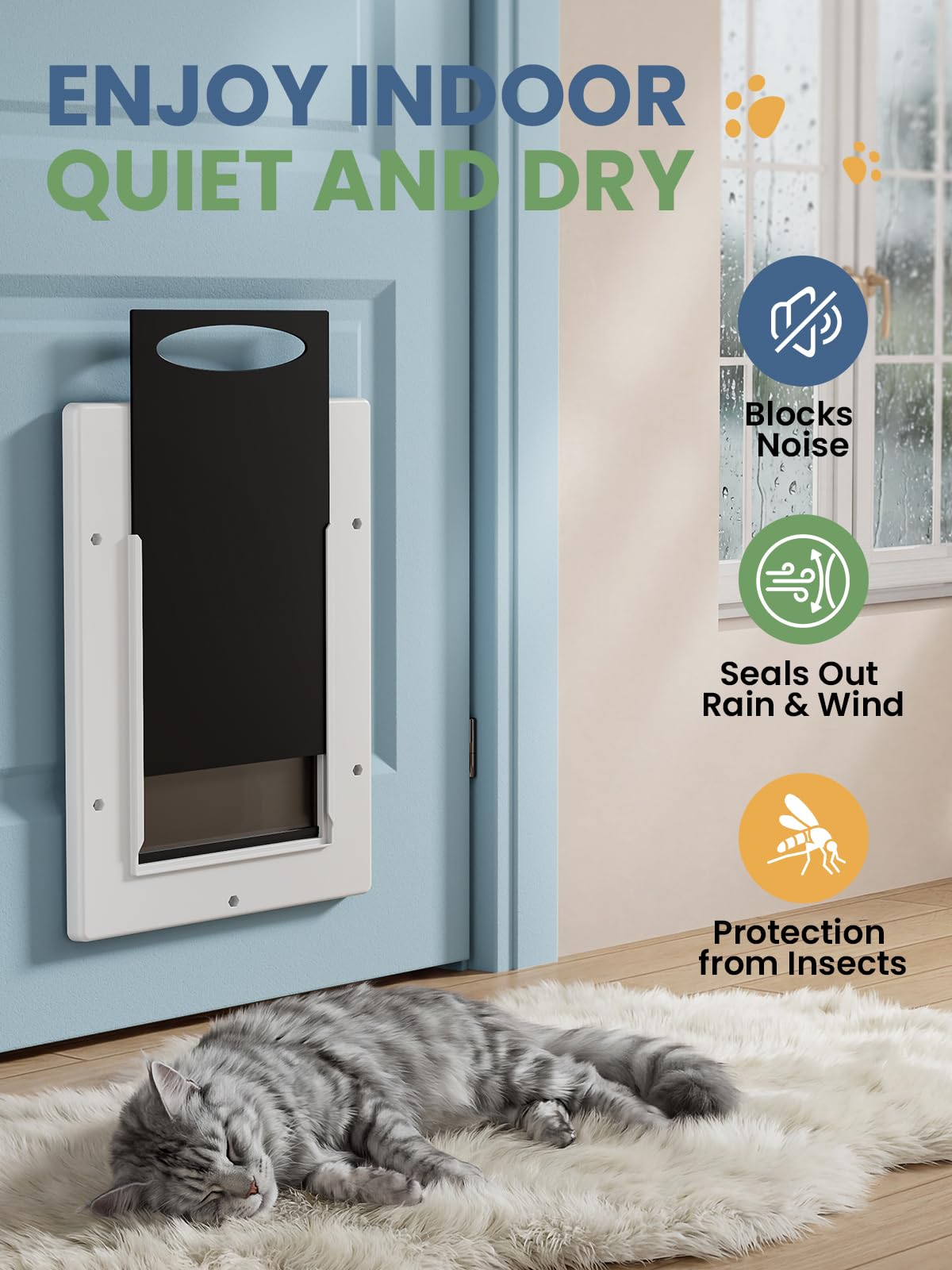PETCOMING DIY installation kit includes template and guide for quick setup.