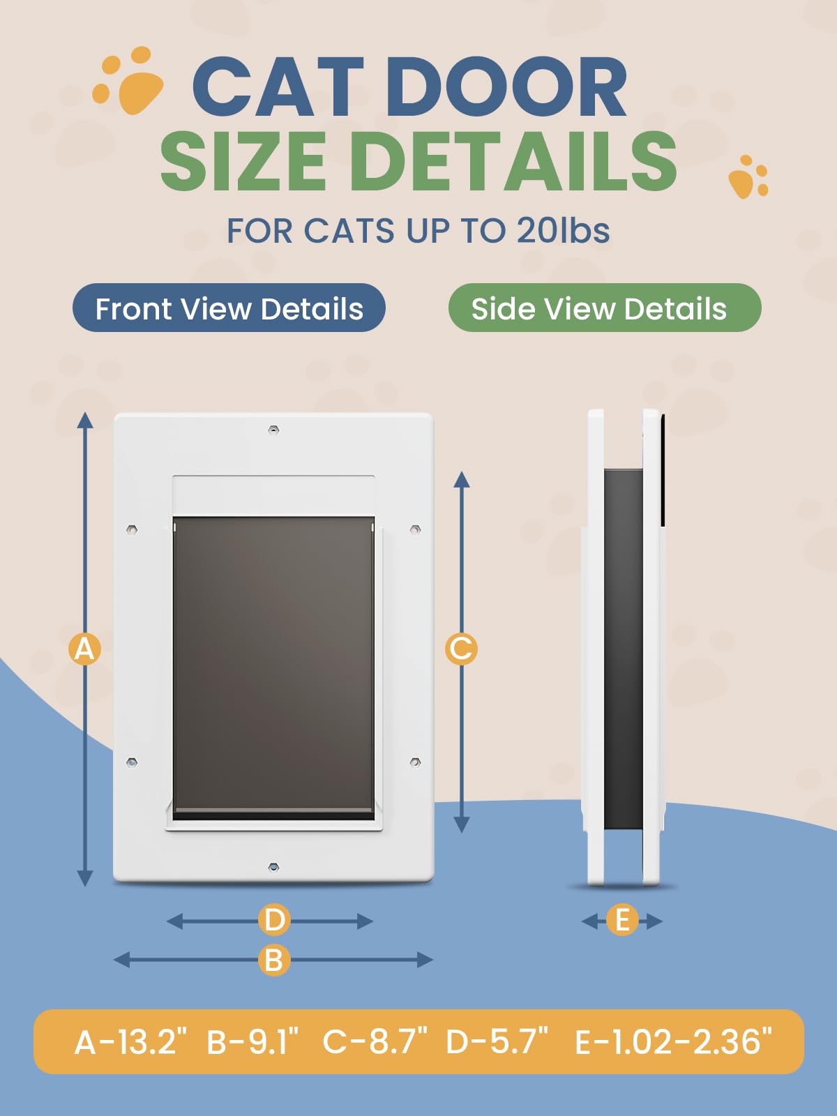 PETCOMING telescoping tunnel adapts to door thickness for a snug fit.