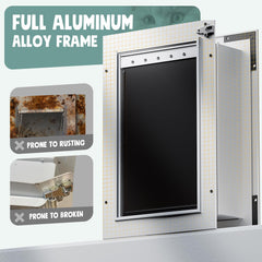 PETCOMING dual security locks with magnetic flaps keep pets secure when away.