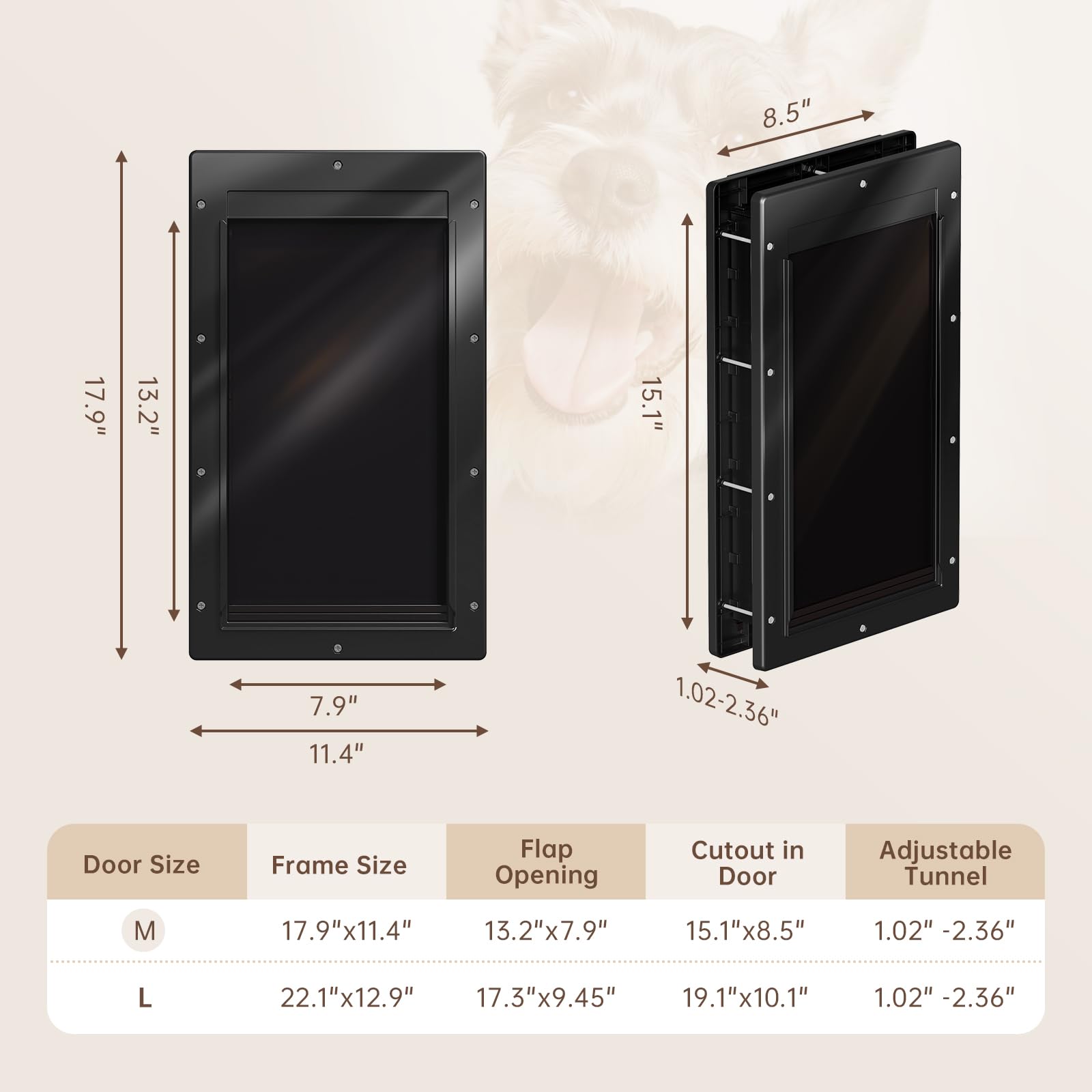 Eco-friendly ocean recycled plastic material in PETCOMING door