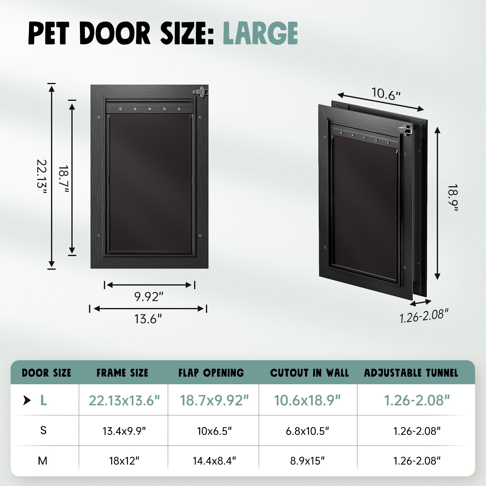 PETCOMING telescoping tunnel adapts to door or wall thickness