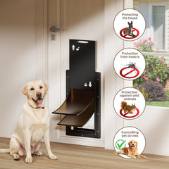 Wide opening suitable for large dogs, measuring 17.3 by 9.45 inches.