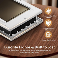 PETCOMING XL dual-flap door with magnetic seals improves weatherproofing and quiet closing.