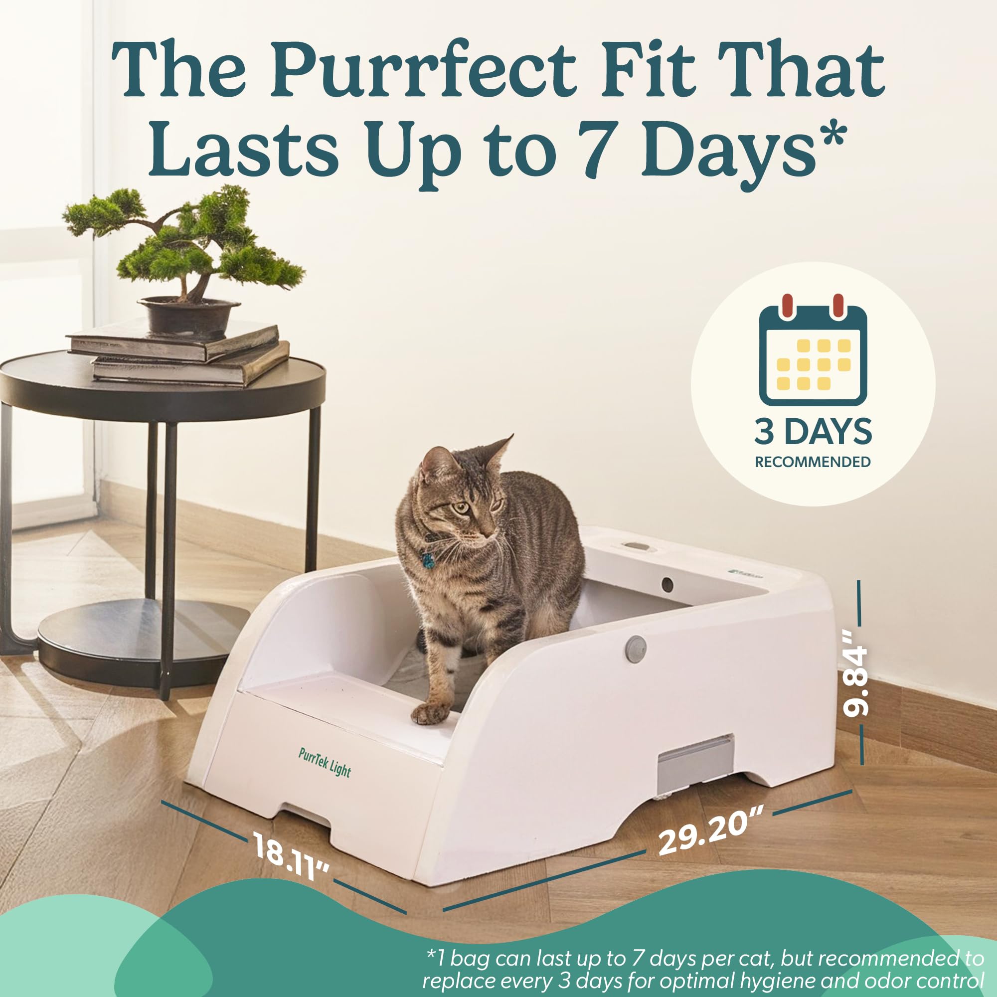 Petcove PurrTek Light easy-clean mechanism simplifies maintenance and quick washing