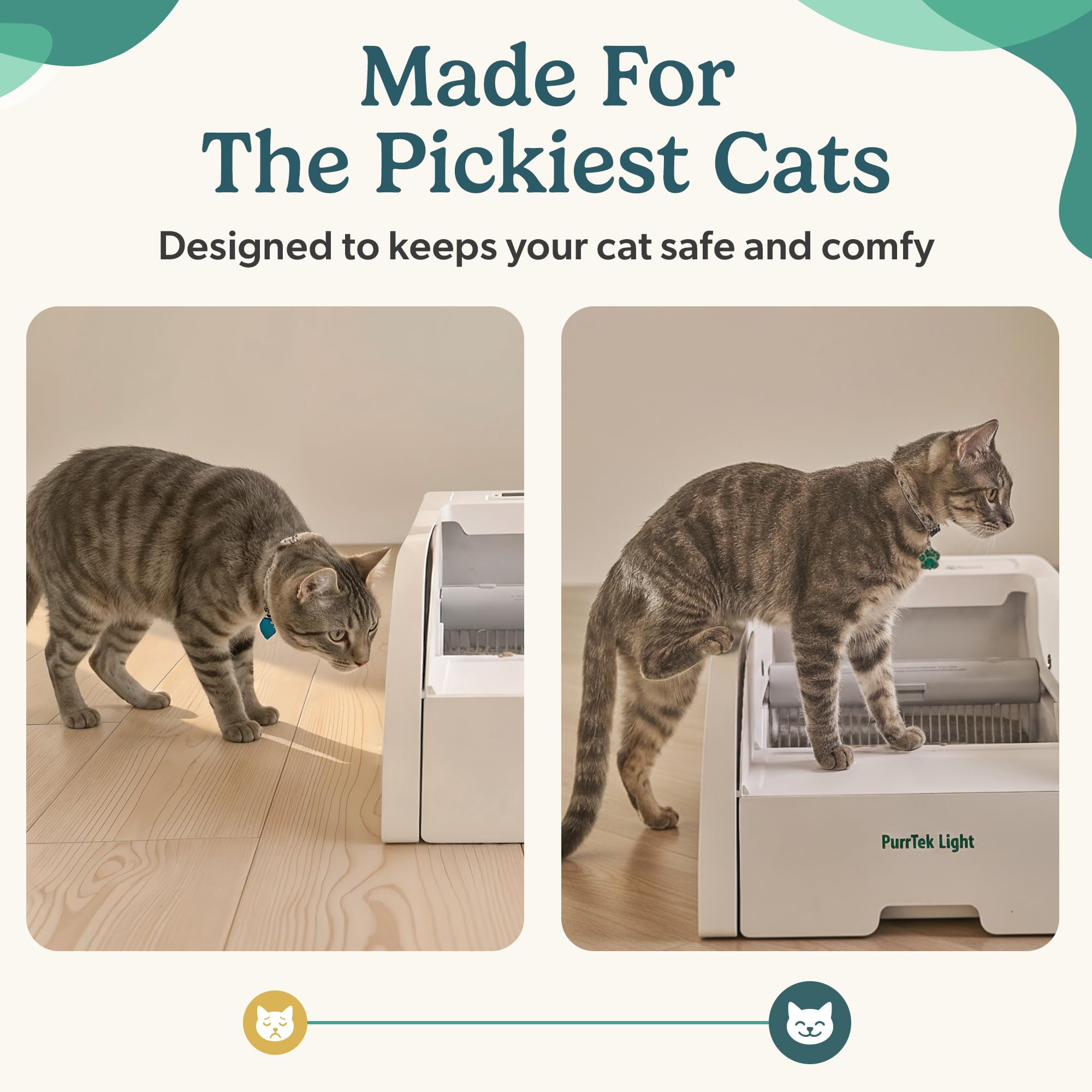 Petcove PurrTek Light easy-clean parts streamline weekly maintenance