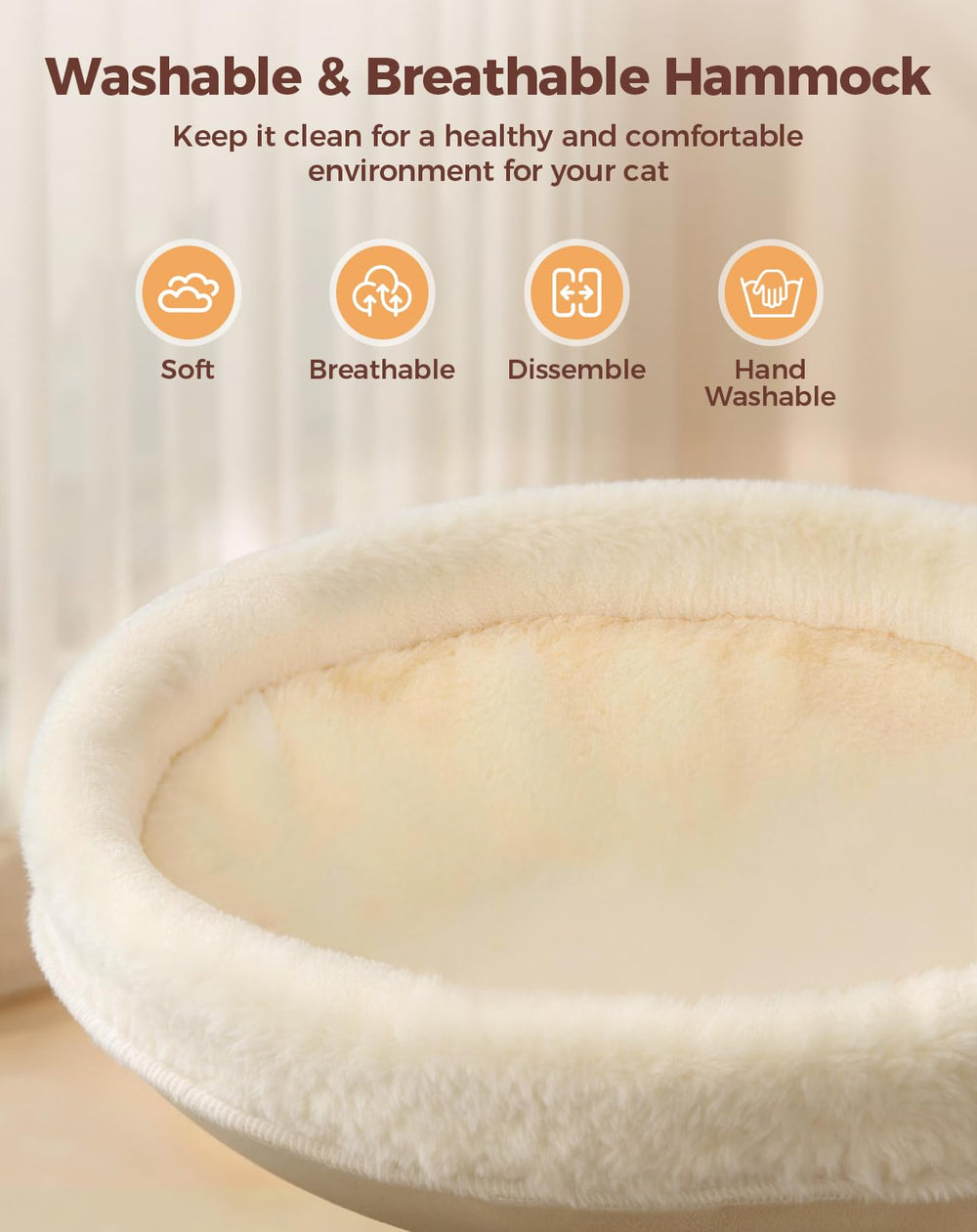 Petcozife Cat Desk Bed round elevated design resembling a cozy den