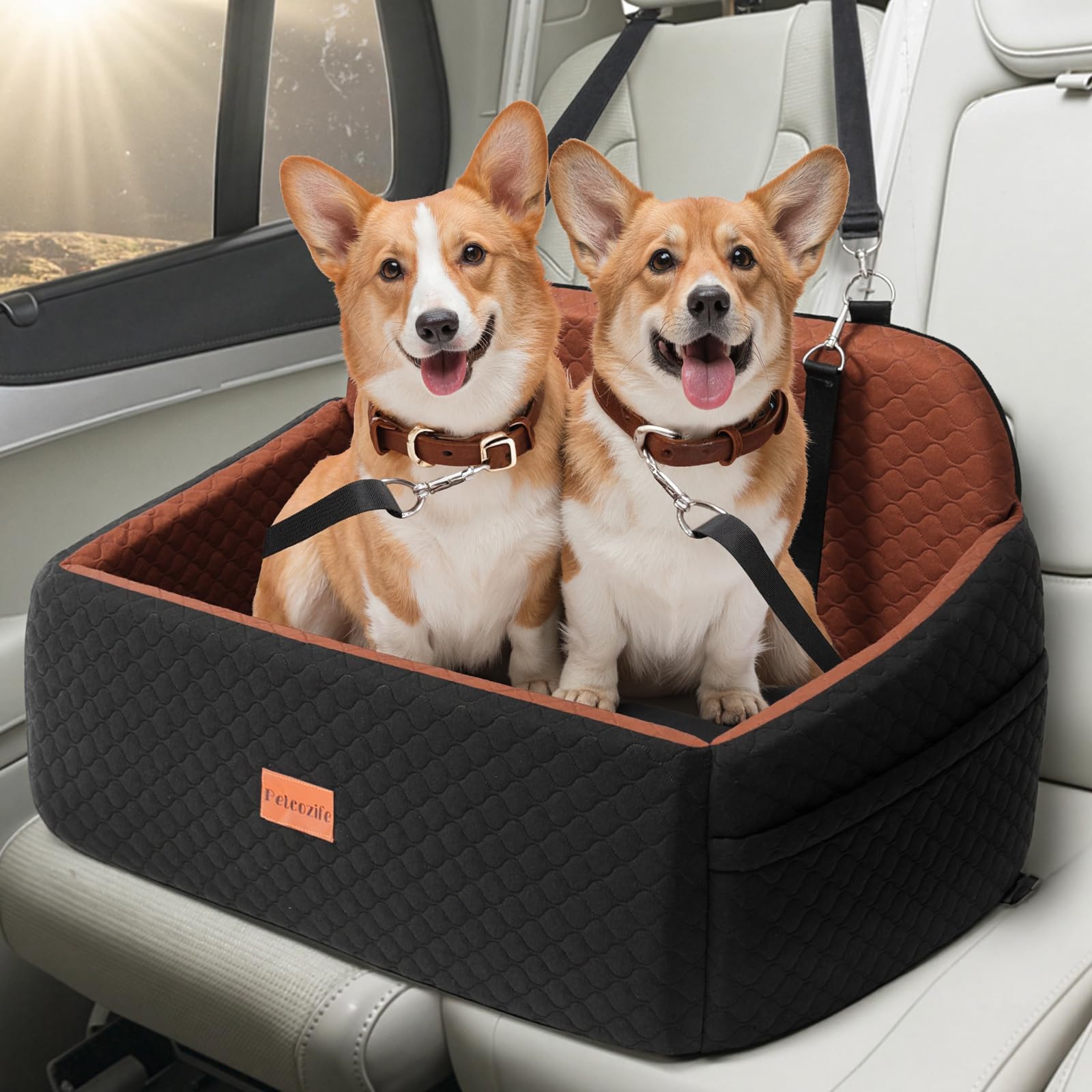 Petcozife dog car seat converts to bed for indoor use.