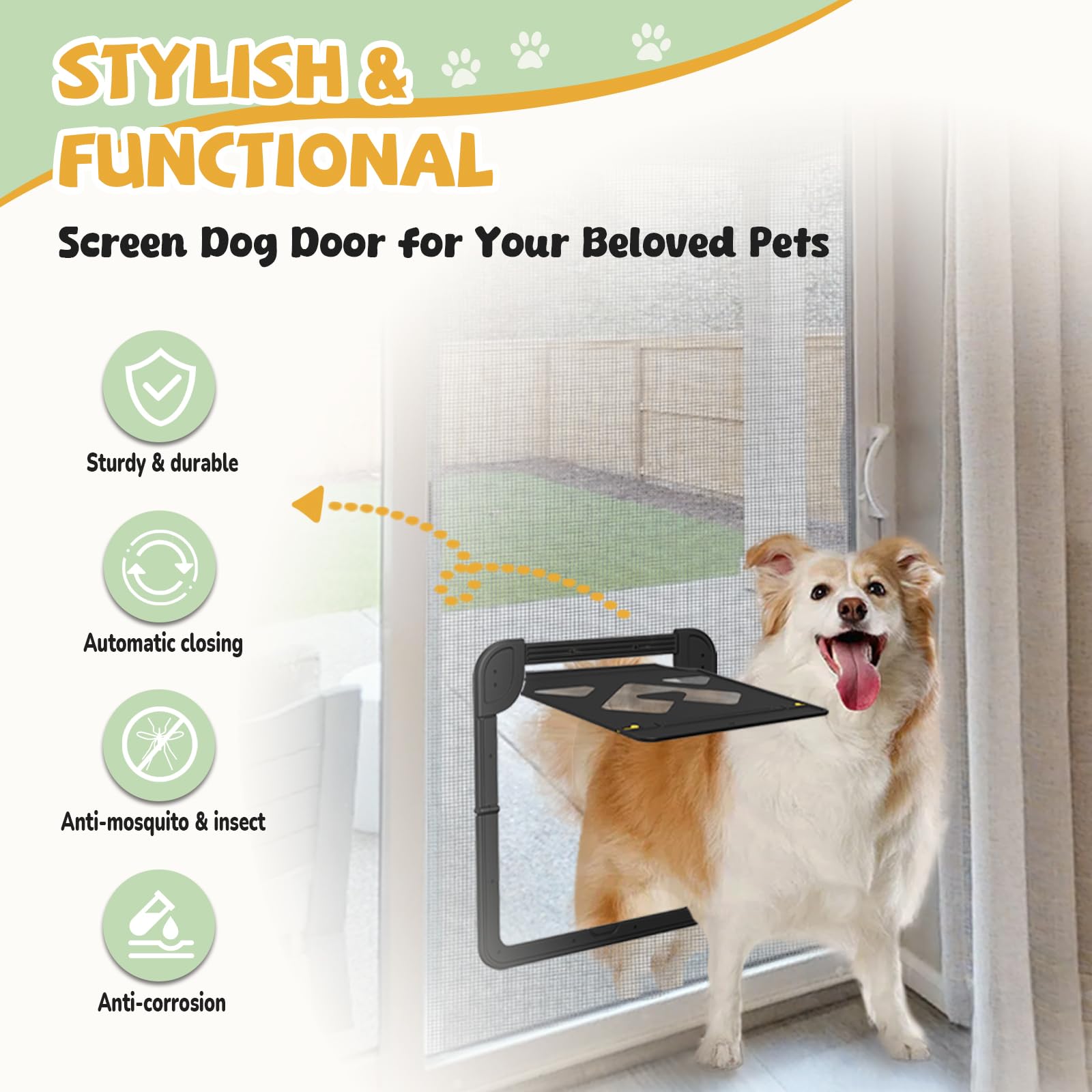 PETDIPOT dimensions 14x11.8 inch fit for small to medium dogs.
