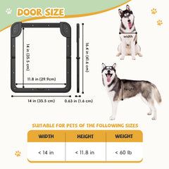 PETDIPOT yellow latches provide optional manual locking for security.