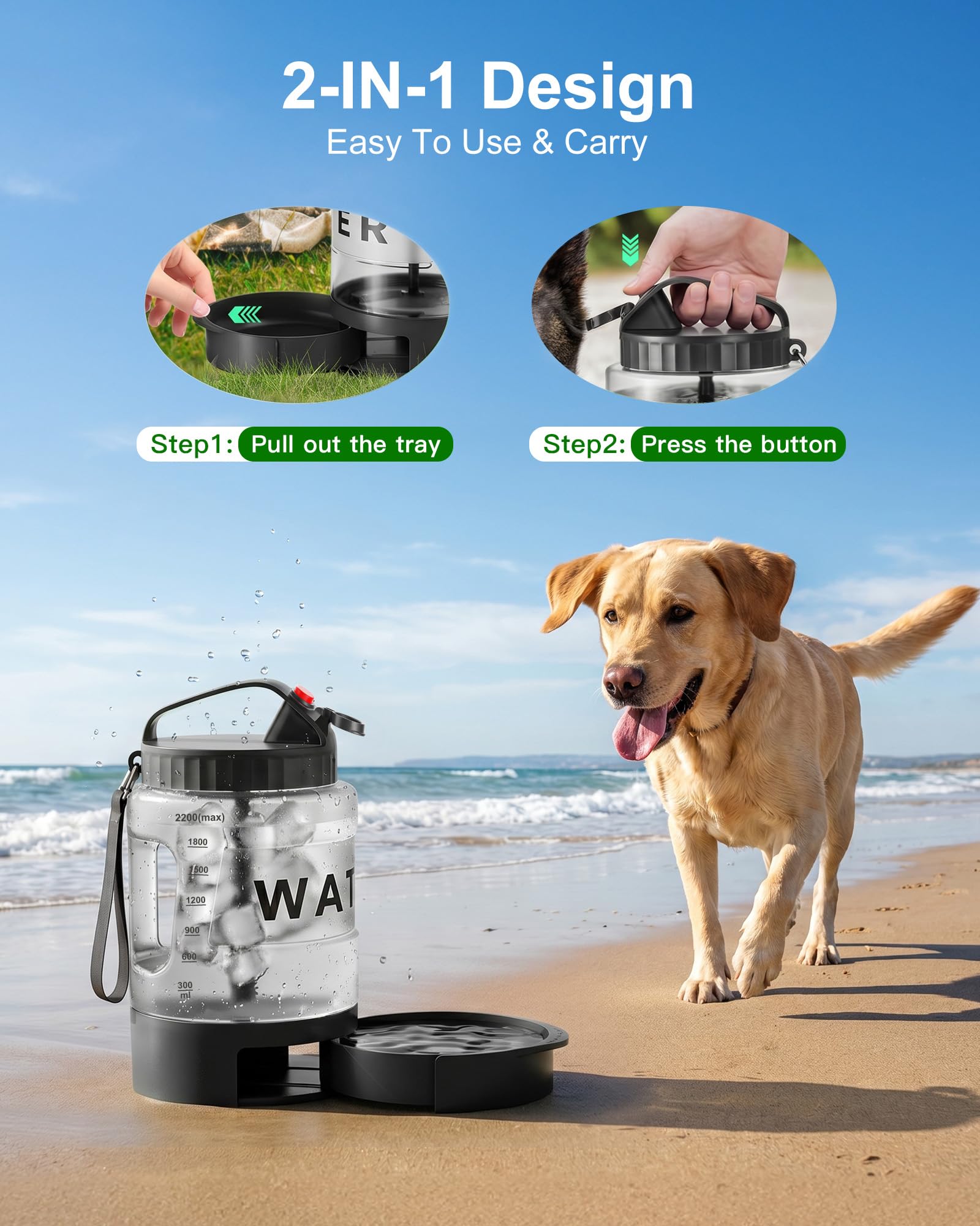 Ergonomic handle and rugged build suited for rough trails and beach days.