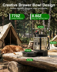 Leak-proof silicone seal visible, ensuring mess-free travel during camping and car rides.