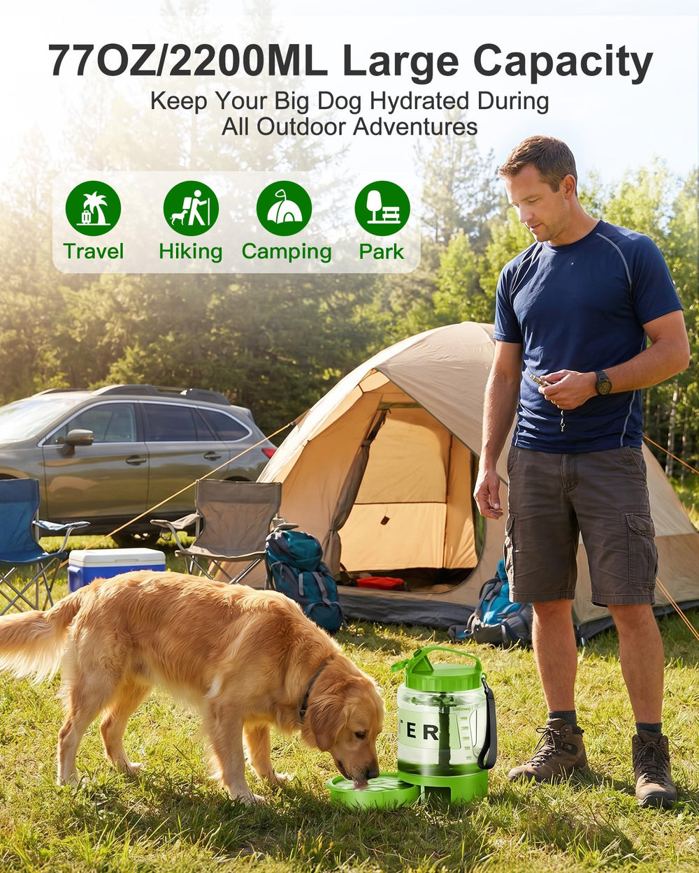 Ideal for camping, hiking, beach days in outdoor settings.