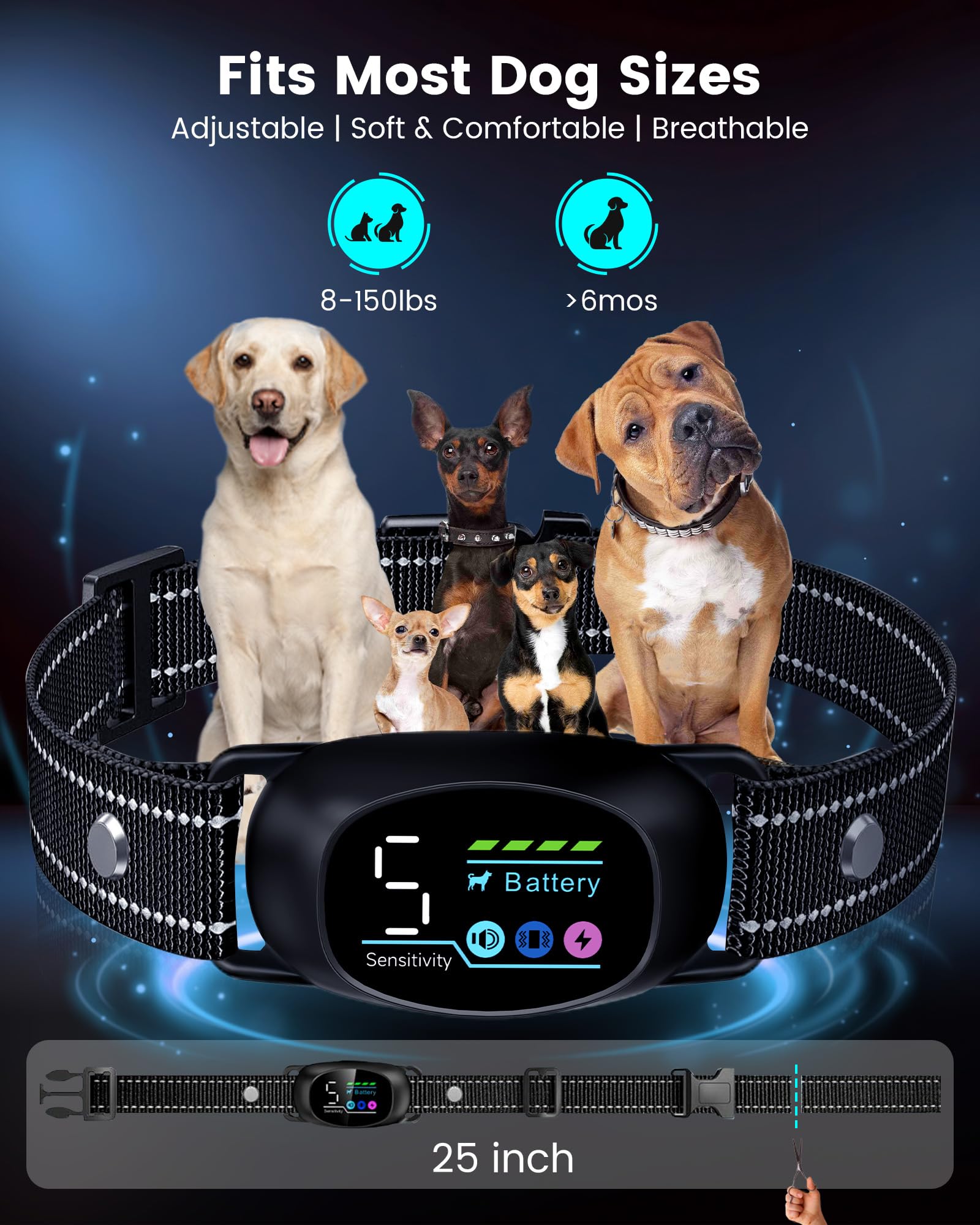 PETDOTT long battery life with up to 15 days between charges
