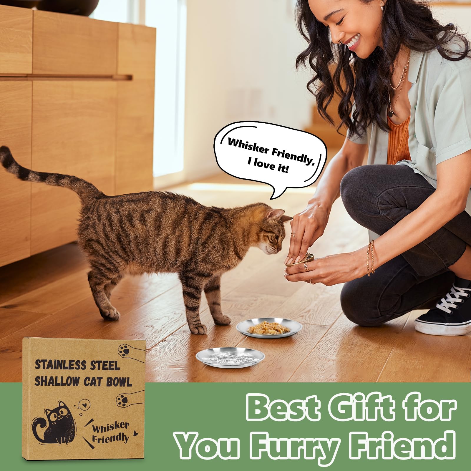 Petdream 8-pack wide bowls provide ample feeding capacity for kittens and small pets.
